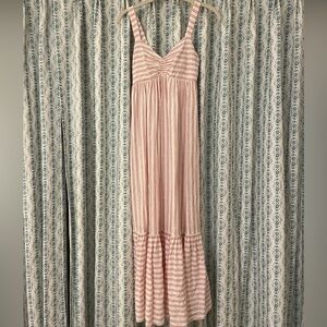 Banana Republic Red Stripe Linen Midi Dress